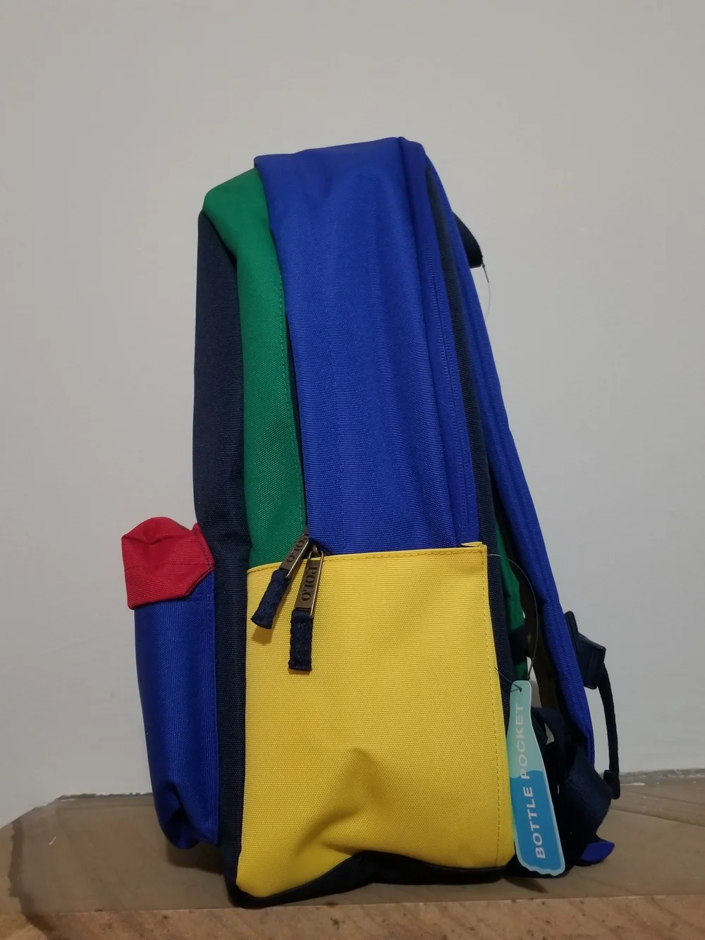 NEW! Polo by Ralph Lauren Navy, Blue, Green & Red Colorblock Backpack NWT